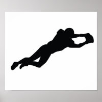 Football Player Black Silhouette