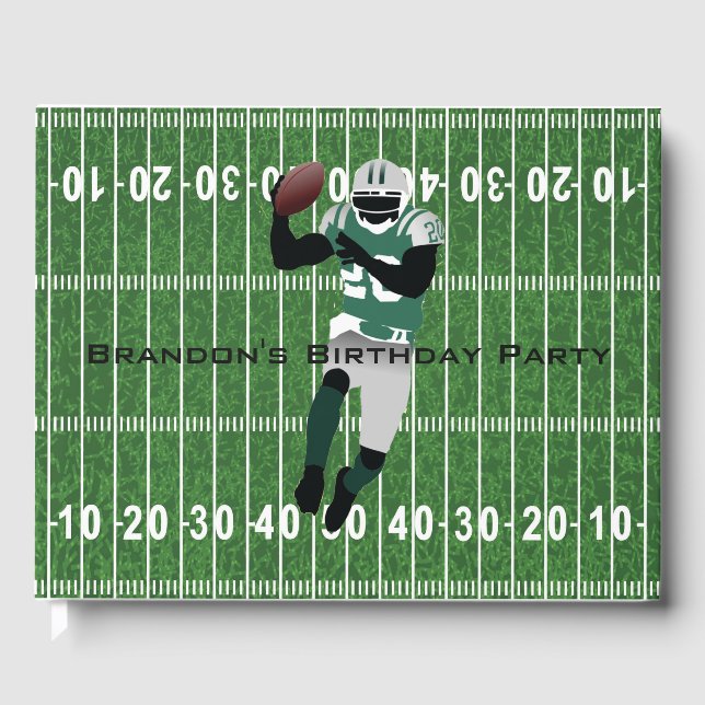 Football Player Design Gästebuch (Vorderseite)