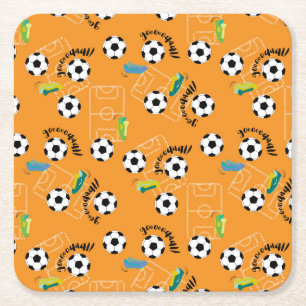 Football Player Football Is Unconditional Love Rechteckiger Pappuntersetzer