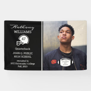 Football Player Foto Black Abschluss Banner