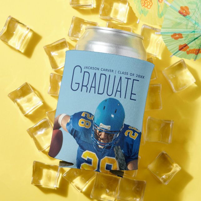 Football Player Foto Graduation Party Dosenkühler (In Situ Sommer)