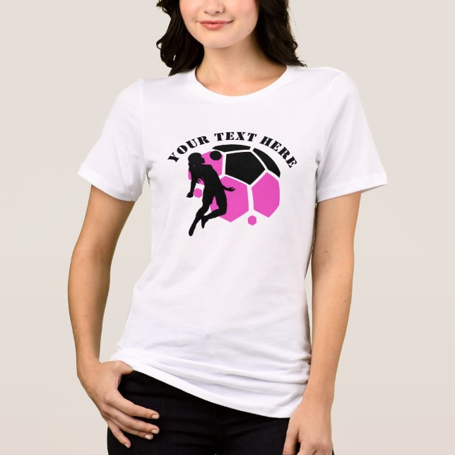 Football Player Girl, Birthday Gift, Team        Tri-Blend Shirt (Vorderseite)