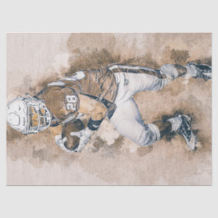 Football Player Malerei Seidenpapier