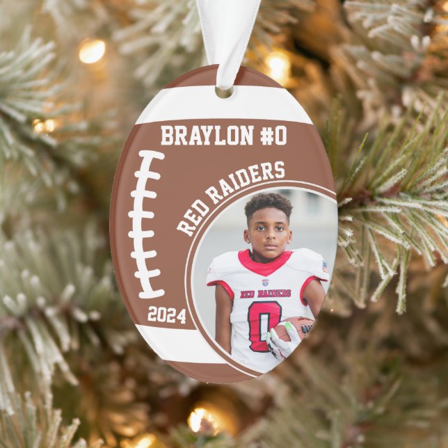 Football Player Name Number Photo Keepsake #0 (Arbre)
