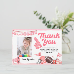 Football premier anniversaire Carte de remerciemen