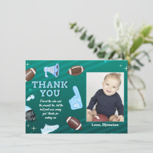 Football premier anniversaire Carte de remerciemen