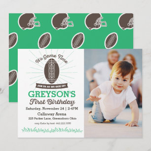 Football Premier anniversaire Photo Invitation