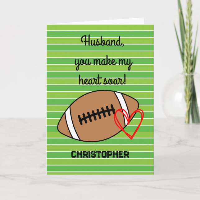 Football Pub Husband Geburtstag Karte (Vorderseite)