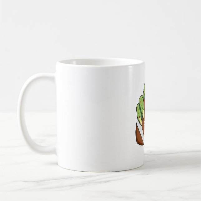 Football Pumpkin Face Kaffeetasse (Links)