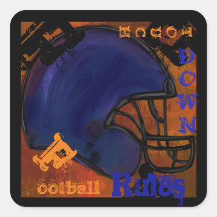 FOOTBALL QUADRATISCHER AUFKLEBER