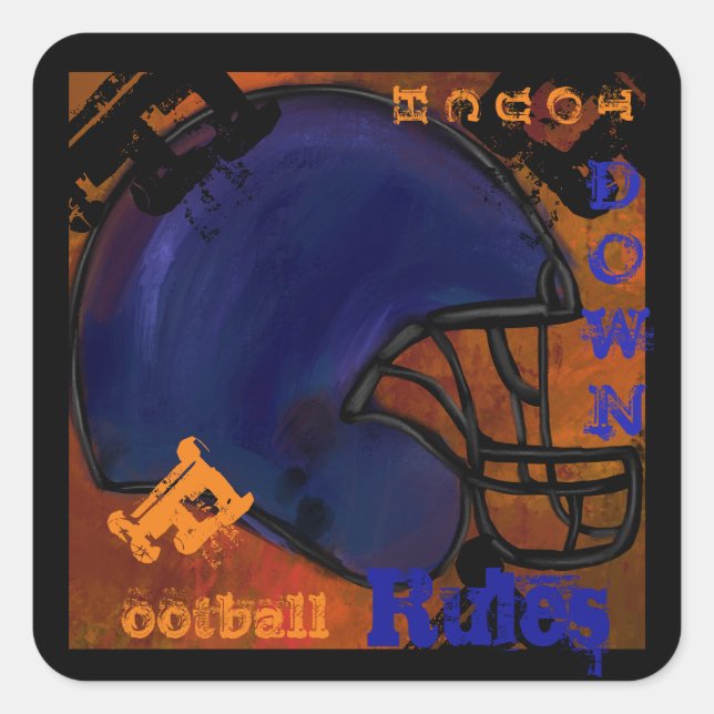FOOTBALL QUADRATISCHER AUFKLEBER (Vorderseite)