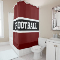 FOOTBALL Retro Deep Red Schwarz-weiß Sportsstreife