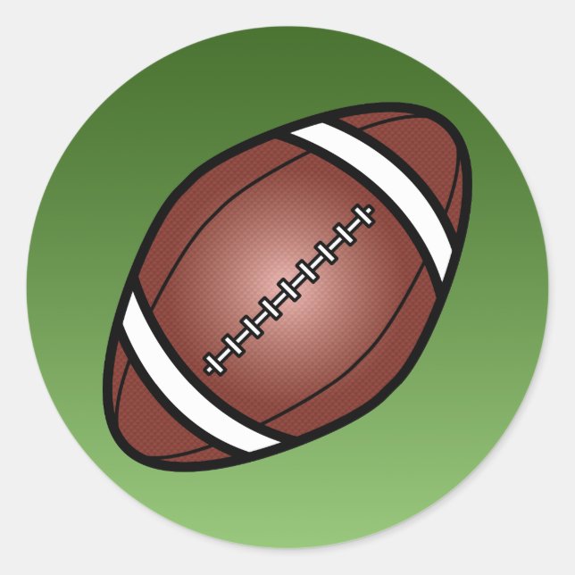 Football Rugby Ball Runder Aufkleber (Vorderseite)