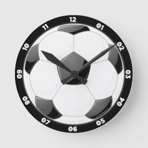 Football Runde Wanduhr