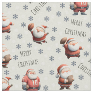 Football Santa on Lace Stoff