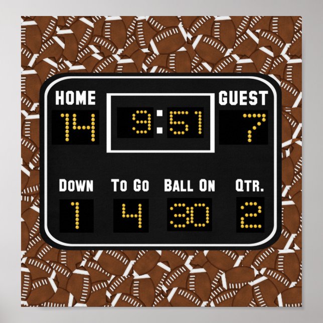 Football Scoreboard Poster (Vorne)