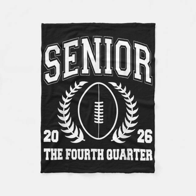 Football Senior Cl Of 2026 High School Senior 4th  Fleecedecke (Vorderseite)