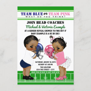 Football Sexe Révéler Ethnic Shower Invitations