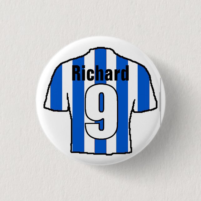 Football Shirt Design. Abzeichen für den Fußball-L Button (Vorderseite)