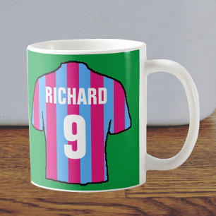 Football shirt design in claret and blue. kaffeetasse