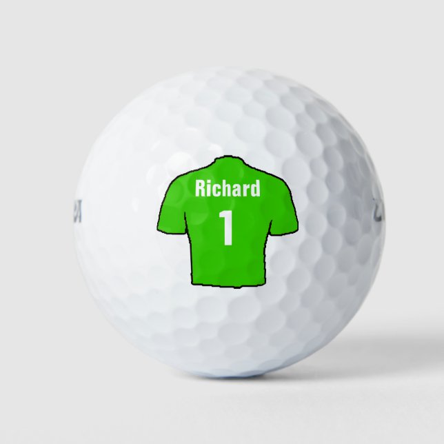 Football Shirt Design on Football Fan's Golfball (Vorderseite)