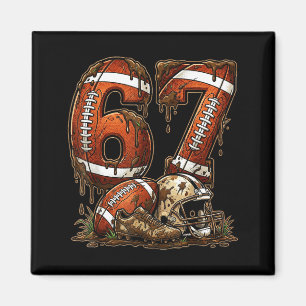 Football Six Seven Drip 67 Meme Lustig 6-7 Footbal Magnet