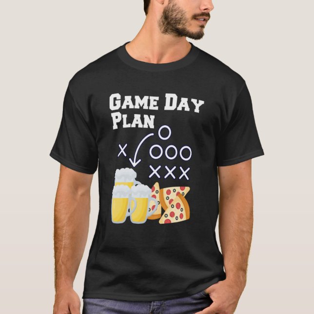 Football Snacks Game Day Plan T-Shirt (Vorderseite)