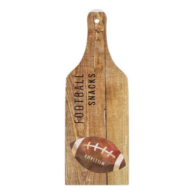 Football Snacks Individuelle Name Schneidebrett (Vorderseite)