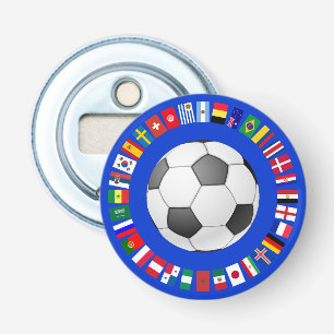 FOOTBALL SOCCER 2018 TEAM FLAGS SYMBOL CIRCLE FLASCHENÖFFNER
