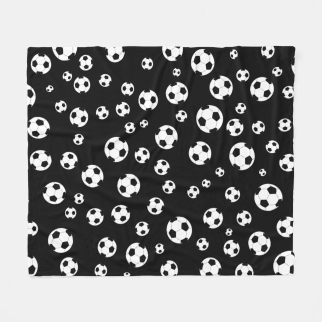 Football / Soccer Ball Seamless Pattern  Fleecedecke (Vorderseite (Horizontal))