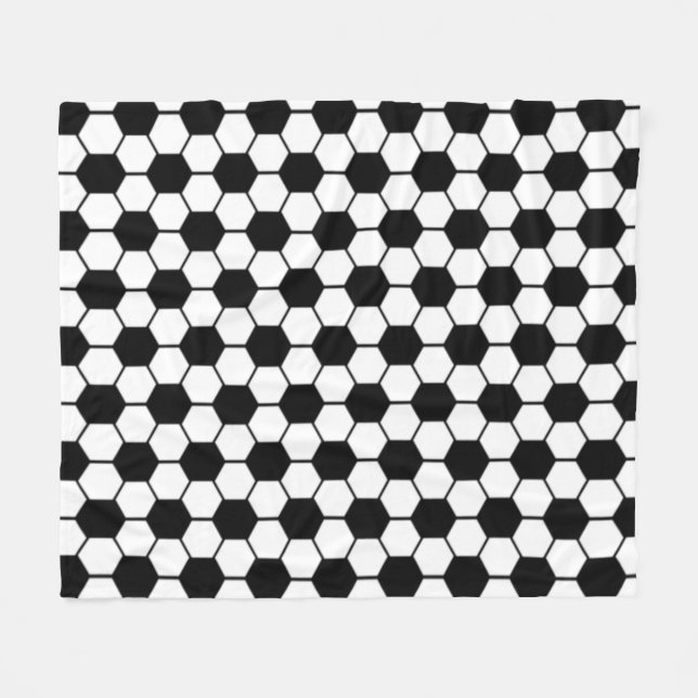Football / Soccer Ball Texture Pattern  Fleecedecke (Vorderseite (Horizontal))