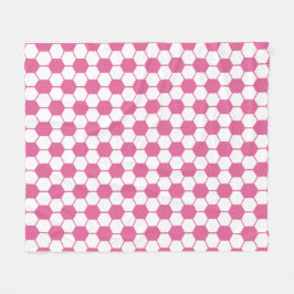 Football / Soccer Ball Texture Pattern - Pink Tone Fleecedecke