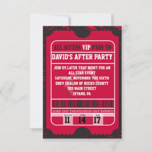 Football Spletter Bar Mitzvah Party Card Einladung