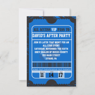 Football Spletter Bar Mitzvah Party Card Einladung