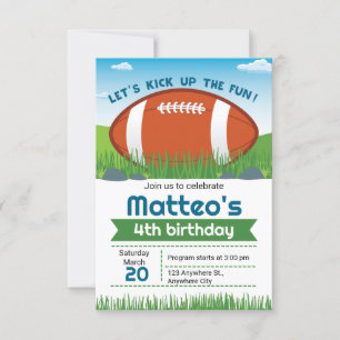 Football sportif Invitation Anniversaire