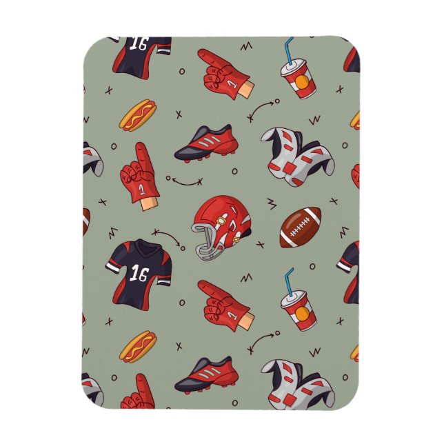 Football Sports Equipment with Food Pattern Magnet (Vertikal)
