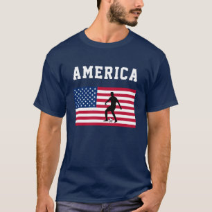 Football Sports Fan USA Flag T-Shirt