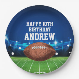Football Sports Happy Birthday Paper Plates Pappteller