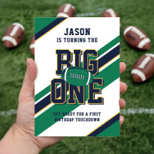 Football Sports Kid Children 1st Birthday Party