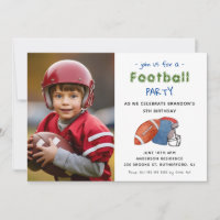 Football Sports Kindergeburtstag Foto Einladung
