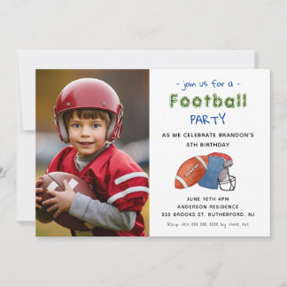 Football Sports Kindergeburtstag Foto Einladung