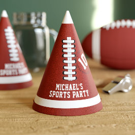 Football Sports Party Name and Age Kindergeburtsta Partyhütchen
