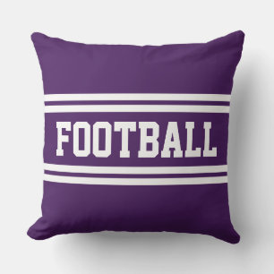 FOOTBALL Sporty Tief Lila Streifen Kissen