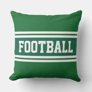 FOOTBALL Sporty Tiefe grüne Streifen Kissen
