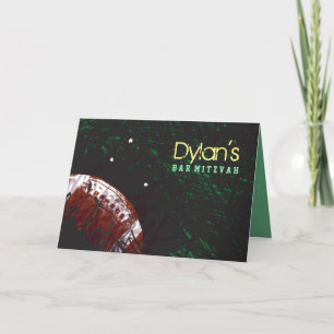 FOOTBALL SPRITZER Bar Mitzvah Dankeschön Karte