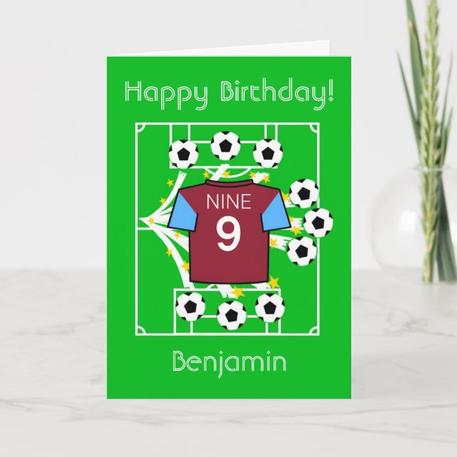 Football Star (Claret & Blue) (Claret Collar) Karte (Vorderseite)