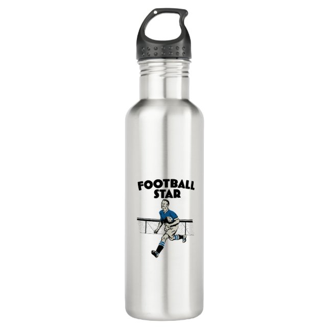 Football Star Edelstahlflasche (Vorderseite)