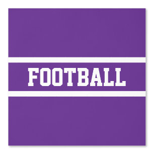 FOOTBALL-Streifen auf Royal Lila Tapete