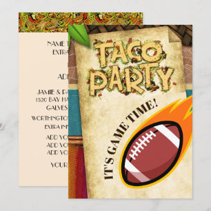 Football Taco Party Invitation