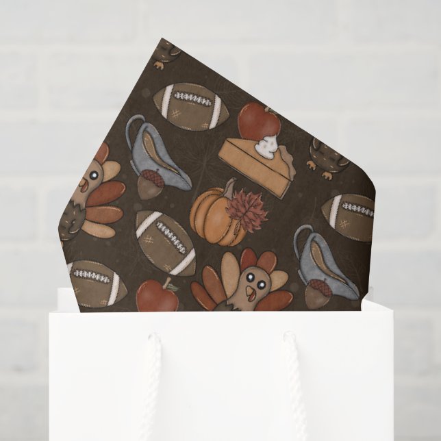 Football Thanksgiving  Seidenpapier (Geschenktüte)